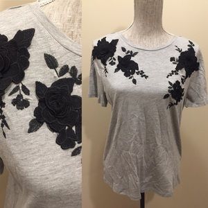 Topshop Embroidered Tee